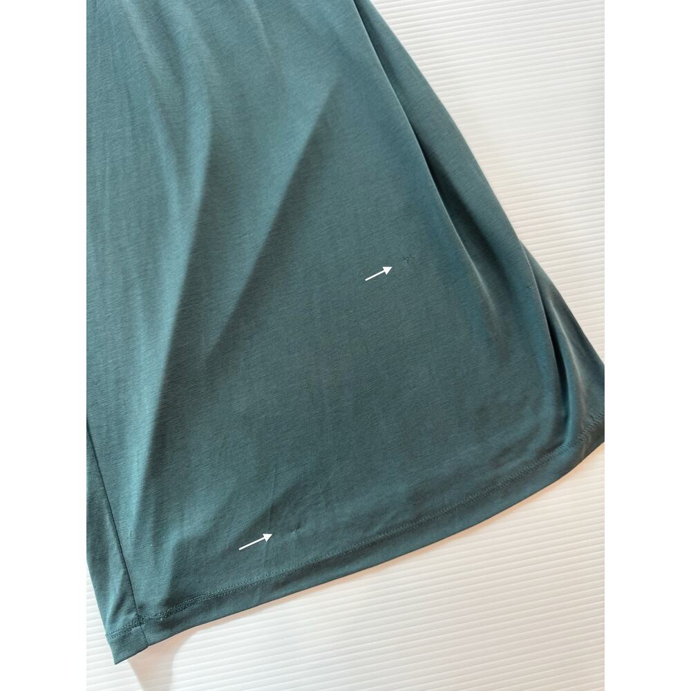 Anthropologie Rebecca Smocked Wide Leg Jumpsuit Teal Women’s Medium Off Shoulder - Picture 6 of 16